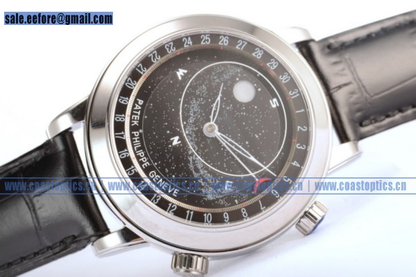 Replica Patek Philippe Grand Complication Sky Moon Celestial Compass Watch Steel 6102S (GF)